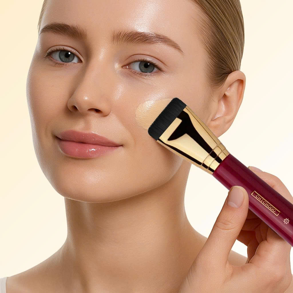 Cọ Đánh Kem Nền/Kem Lót Đầu Dẹp CHICHODO Thin Flat Foundation Brush C121 Lông Mềm Bám Phấn Tốt